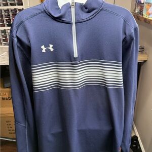 Underarmour navy quarter zip size mens large. Like new